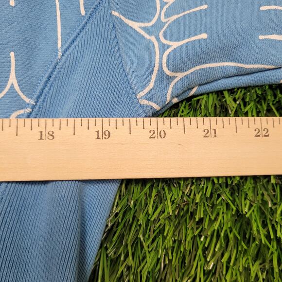 VTG Champion Reverse Weave Sweatshirt Womens M Cropped Boxy Fit Y2K AOP - Picture 7 of 12